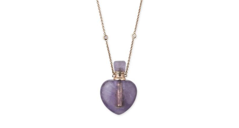 <p><a href="https://jacquieaiche.com/products/heart-amethyst-potion-bottle-necklace?_pos=5&_sid=6f638c9c1&_ss=r" target="_blank" rel="noopener">Jacquie Aiche</a> amethyst medium heart potion bottle necklace in 14-karat rose gold ($3,815).</p>
<p> </p>