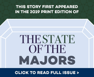 Click <a href="https://magazines-nationaljeweler-com.s3.us-east-2.amazonaws.com/stateofthemajors/2019/index.html?page=1" target="_blank">here</a> for the full 2019 State of the Majors issue.