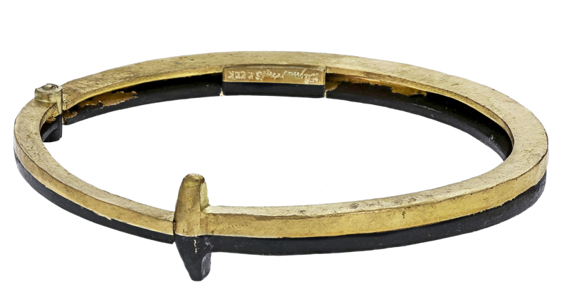 Pat Flynn Alchemy Nail Bracelet in iron and 22-karat yellow gold ($5,200, <a href="https://www.twistonline.com/designers-pat-flynn-bracelets/alchemy-nail-bracelet/_/searchString/pat%20flynn" target="_blank" rel="noopener">available at Twist</a>) Pat Flynn Alchemy Nail Bracelet in iron and 22-karat yellow gold ($5,200, <a href="https://www.twistonline.com/designers-pat-flynn-bracelets/alchemy-nail-bracelet/_/searchString/pat%20flynn" target="_blank" rel="noopener">available at Twist</a>)
