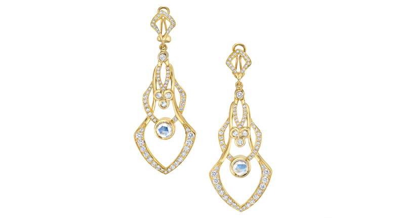 <p><a href="http://www.arkfinejewelry.com" target="_blank" rel="noopener">Ark Fine Jewelry</a> moonstone and diamond Illusion earrings set in 18-karat yellow gold ($7,700) </p> <p><a href="http://www.arkfinejewelry.com" target="_blank" rel="noopener">Ark Fine Jewelry</a> moonstone and diamond Illusion earrings set in 18-karat yellow gold ($7,700) </p>