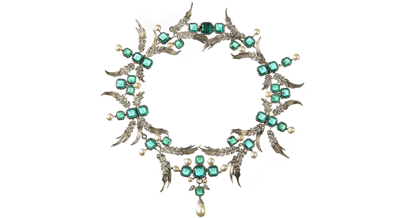 This necklace was made for Greta Garbo for her role in the 1936 movie “Camille,” but she refused to wear it so the piece never appeared in the film. This necklace was made for Greta Garbo for her role in the 1936 movie “Camille,” but she refused to wear it so the piece never appeared in the film.