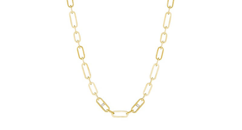 <p><a href="https://www.pennypreville.com" target="_blank" rel="noopener">Penny Preville</a> 18-karat gold and diamond baguette station flat link necklace ($9,695) </p> <p><a href="https://www.pennypreville.com" target="_blank" rel="noopener">Penny Preville</a> 18-karat gold and diamond baguette station flat link necklace ($9,695) </p>