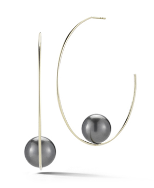 Mizuki's 14-karat yellow gold earrings with black Tahitian pearls ($2,490) available at TwistOnline.com Mizuki's 14-karat yellow gold earrings with black Tahitian pearls ($2,490) available at TwistOnline.com
