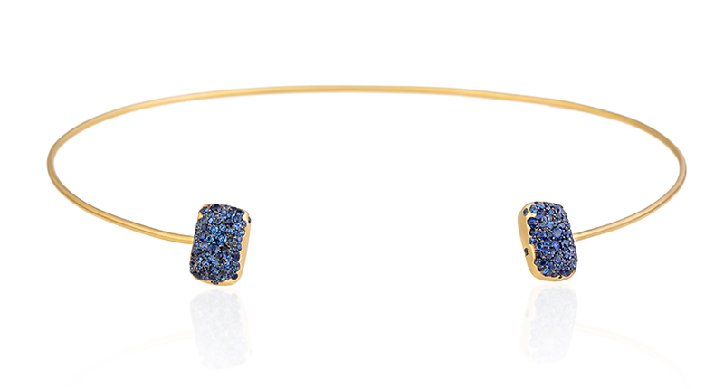 Nada G’s “Baby Malak” rectangle choker in 18-karat gold with blue sapphires ($5,490)<br /><a href="http://www.nadag.com" target="_blank">NadaG.com</a>
