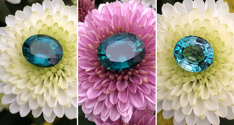 These three grandidierite gemstones are on display at the Wilensky Gallery in New York right now. They weigh (from left) 3.14 carats, 4.96 carats and 2.86 carats. These three grandidierite gemstones are on display at the Wilensky Gallery in New York right now. They weigh (from left) 3.14 carats, 4.96 carats and 2.86 carats.