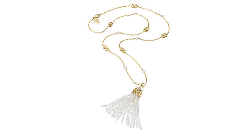 <p><a href="http://www.gumuchian.com" target="_blank" rel="noopener">Gumuchian</a> 18-karat yellow gold “Tiny Hearts” pearl tassel necklace with diamonds ($8,000) </p> <p><a href="http://www.gumuchian.com" target="_blank" rel="noopener">Gumuchian</a> 18-karat yellow gold “Tiny Hearts” pearl tassel necklace with diamonds ($8,000) </p>