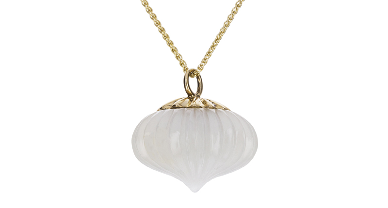 Alice Cicolini 9-karat yellow gold necklace with rainbow moonstone pendant and diamond accents, $1,130<br />Available at <a href="http://www.twistonline.com/" target="_blank" rel="noopener noreferrer">Twist</a>
