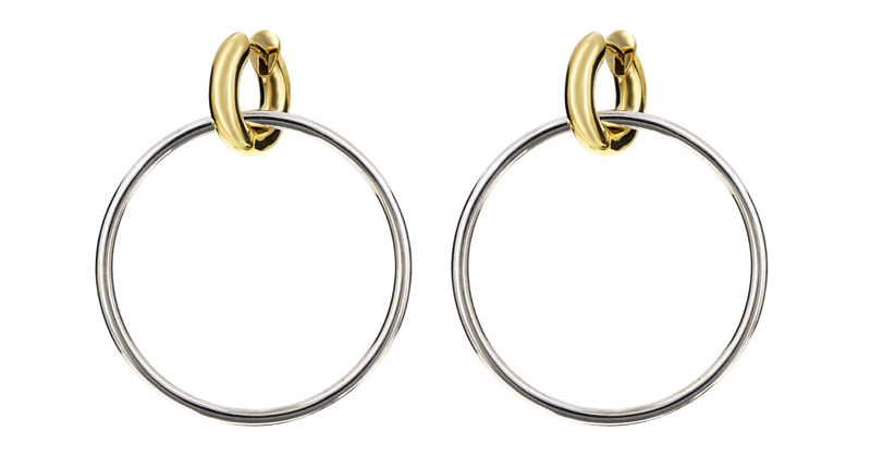 <strong>Statement Hoops:</strong> <a href="https://www.spinellikilcollin.com/" target="_blank">Spinelli Kilcollin</a>’s 18-karat yellow gold huggie and silver hoops ($1,900)