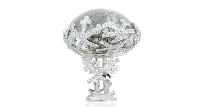 <p><a href="https://www.lydiacourteille.com/" target="_blank" rel="noopener">Lydia Courteille</a> rock crystal ring with diamonds in 18-karat white gold (price available upon request) </p> <p><a href="https://www.lydiacourteille.com/" target="_blank" rel="noopener">Lydia Courteille</a> rock crystal ring with diamonds in 18-karat white gold (price available upon request) </p>