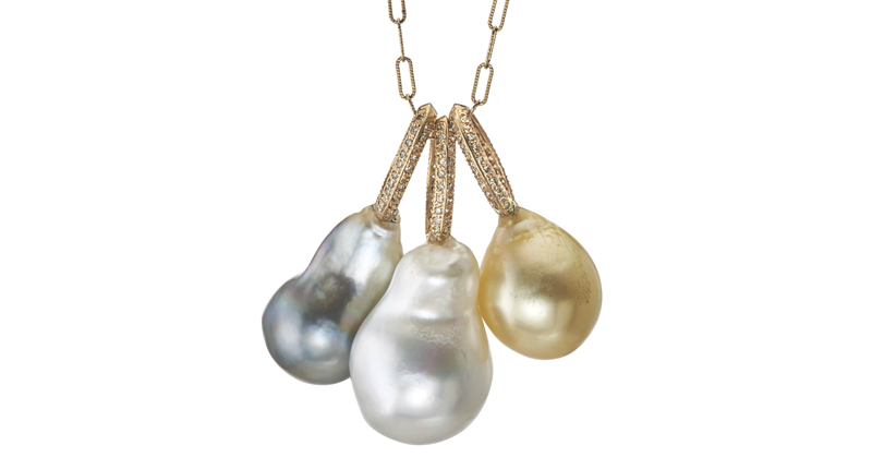 <p><a href="http://www.justjules.com" target="_blank" rel="noopener">Just Jules</a> South Sea pearls pendants with 14-karat gold and diamonds ($880-$1240, chains sold separately) </p> <p><a href="http://www.justjules.com" target="_blank" rel="noopener">Just Jules</a> South Sea pearls pendants with 14-karat gold and diamonds ($880-$1240, chains sold separately) </p>