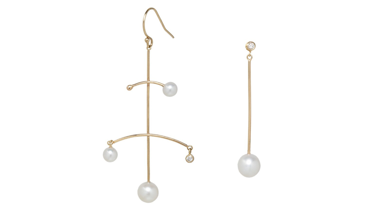 <p><a href="https://zoechicco.com/products/14k-mixed-pearl-and-diamond-mobile-earrings" target="_blank" rel="noopener">Zoe Chicco</a> mixed pearl and diamond “Mobile” earrings set in 14-karat yellow gold ($570) </p>