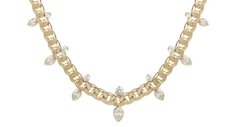 <a href="https://zoechicco.com" target="_blank" rel="noopener noreferrer">Zoe Chicco</a> Large Curb chain necklace in 14-karat yellow gold with white diamonds ($9,750) <a href="https://zoechicco.com" target="_blank" rel="noopener noreferrer">Zoe Chicco</a> Large Curb chain necklace in 14-karat yellow gold with white diamonds ($9,750)