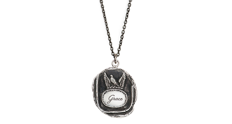 <b>Symbol of protection and peace. </b>Pyrrha’s reclaimed sterling silver talisman features wings, a symbol of protection and a dove, which represents peace, and can be engraved ($259). <a href="http://pyrrha.com/collections/engravables" target="_blank">Pyrrha.com</a>