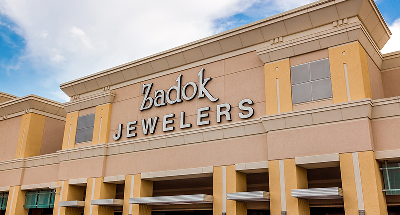 The current exterior of the Zadok Jewelers store in Houston, Texas The current exterior of the Zadok Jewelers store in Houston, Texas