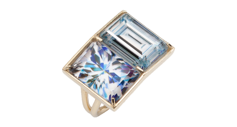 The Victoria & Renae Spencer Portrait ring with a diamond painting by Angie Crabtree, made in 18-karat yellow gold ($2,200) The Victoria & Renae Spencer Portrait ring with a diamond painting by Angie Crabtree, made in 18-karat yellow gold ($2,200)