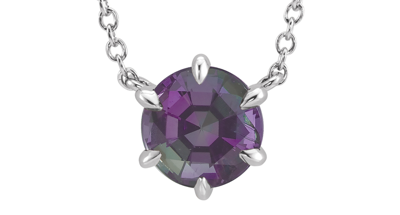 <p><a href="http://www.stuller.com" target="_blank" rel="noopener">Stuller</a> alexandrite solitaire necklace set in 14-karat white gold ($2,463) </p> <p><a href="http://www.stuller.com" target="_blank" rel="noopener">Stuller</a> alexandrite solitaire necklace set in 14-karat white gold ($2,463) </p>