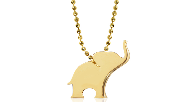 The “Little Luck” elephant in 18-karat yellow high-polish gold ($978 retail)