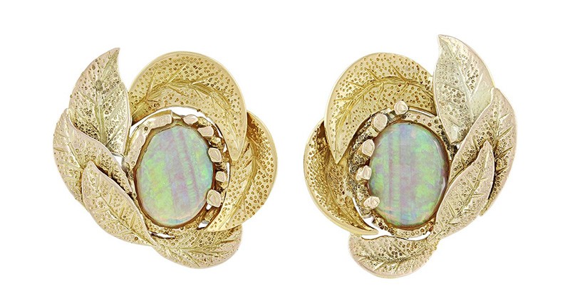 Beladora opal earrings in 14-karat yellow gold ($1,450) Beladora opal earrings in 14-karat yellow gold ($1,450)