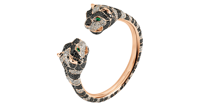The designs in the new collection draw their inspiration from three sets of themes. One is a celebration of the animal kingdom, like in the bracelet seen here.