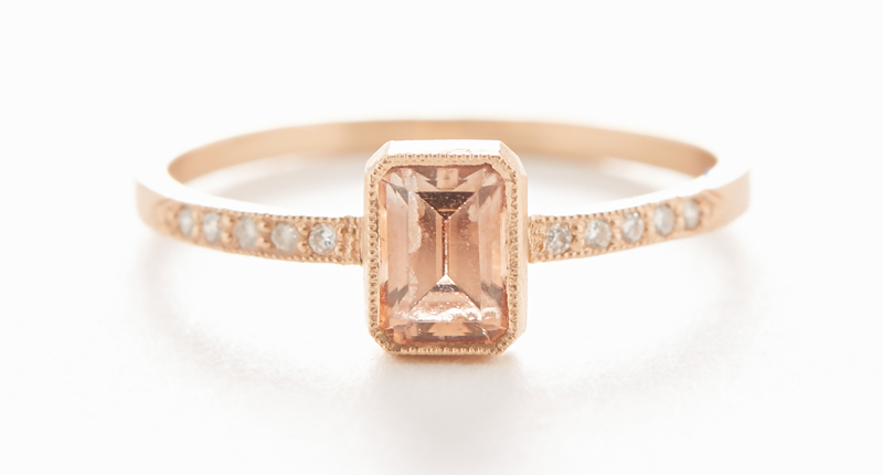 The “Blockette” zircon and diamond ring in 18-karat gold from Jennifer Dawes Design ($1,950) The “Blockette” zircon and diamond ring in 18-karat gold from Jennifer Dawes Design ($1,950)