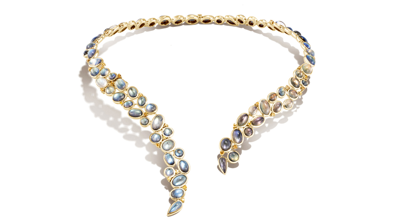 <a href="https://www.johnhardy.com/classic-chain-sungai-biang-lalah-necklace/242853.html" target="_blank">John Hardy </a> “Classic Chain Sungai Biang Lalah Necklace” in 18-karat yellow gold with rainbow moonstone, sphene and yellow diamonds ($55,000)