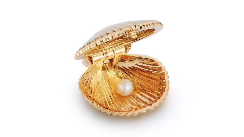 <a href="https://rennajewels.com/collections/whats-new/products/hidden-treasure-locket" target="_blank"> Renna </a>18-karat gold and pearl “Venus” locket ($6,400)