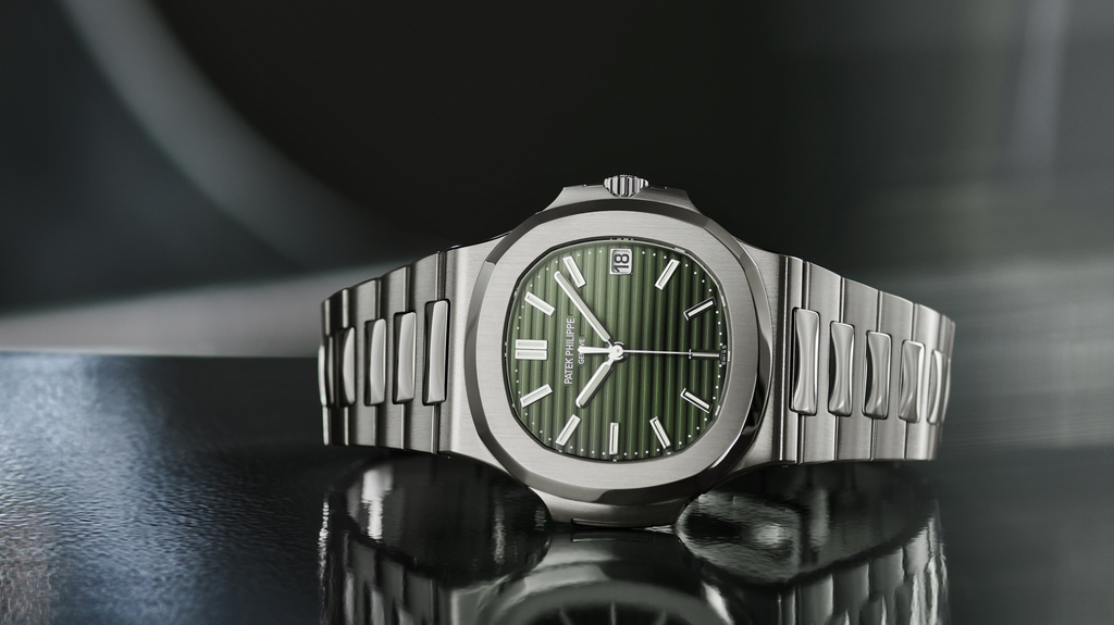 This stainless steel Ref. 5711/1A-014 with olive green dial sells for $34,893.