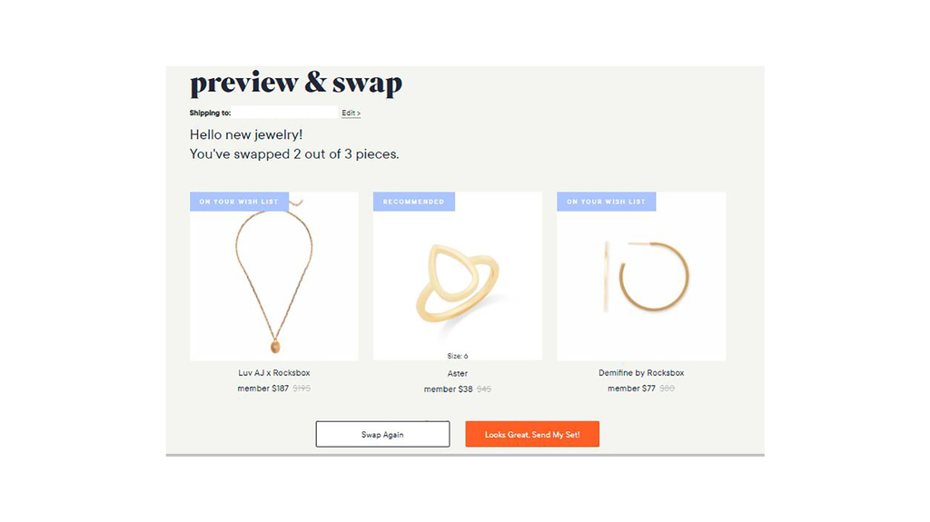 These were my picks for the first delivery of Rocksbox rental jewelry. These were my picks for the first delivery of Rocksbox rental jewelry.