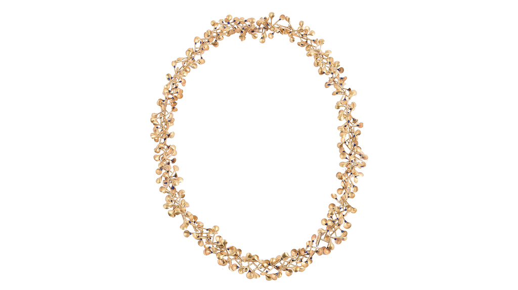 This necklace is by contemporary British designer Jacqueline Ryan, a favorite designer of Victoria, Lady de Rothschild. This necklace is by contemporary British designer Jacqueline Ryan, a favorite designer of Victoria, Lady de Rothschild.