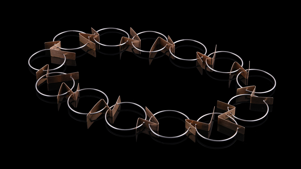German designer Dorothea Prühl created this “Haken” necklace. German designer Dorothea Prühl created this “Haken” necklace.