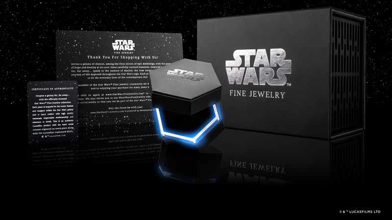 The Mandalorian-inspired pieces come in Star Wars-branded packaging inspired by a Jedi’s ultimate weapon, the light saber.