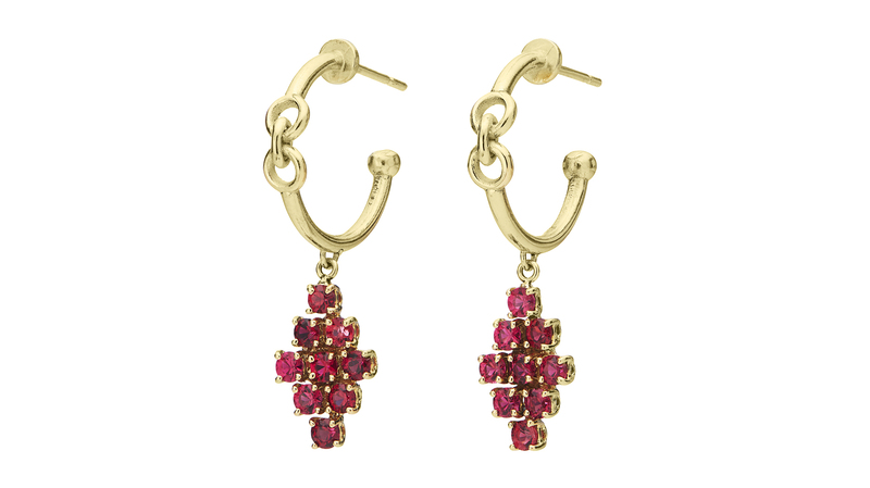 <a href="https://www.rushjewelrydesign.com/" target="_blank">Rush Jewelry Design</a> 18-karat yellow gold and spinel earrings ($3,950)