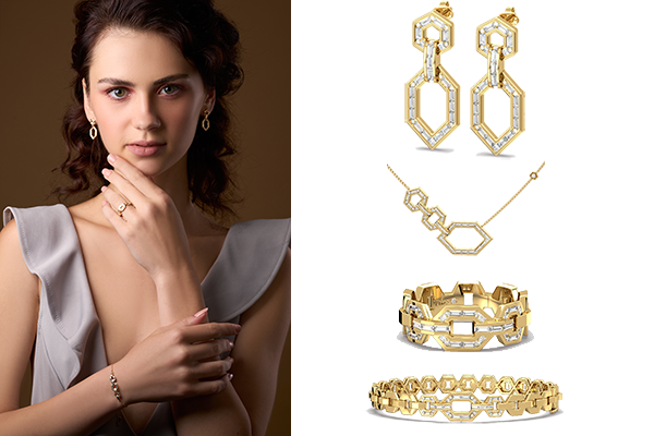 <a href="https://clartenewyork.com/collections/formes " target="_blank">Formes Collection</a>, from top to bottom: Formes Earrings: Our 14-Karat yellow gold Formes Earrings with Channel set diamonds ($1,489); Formes Pendant: Our 14-Karat yellow gold Formes Pendant with Channel set diamonds ($2,099); Formes Ring: Our 14-Karat yellow gold Formes Ring with with Channel set diamonds ($1,099); Formes Bangle: Our 14-Karat yellow gold Formes Bangle with Channel set diamonds ($2,299) <a href="https://clartenewyork.com/collections/formes " target="_blank">Formes Collection</a>, from top to bottom: Formes Earrings: Our 14-Karat yellow gold Formes Earrings with Channel set diamonds ($1,489); Formes Pendant: Our 14-Karat yellow gold Formes Pendant with Channel set diamonds ($2,099); Formes Ring: Our 14-Karat yellow gold Formes Ring with with Channel set diamonds ($1,099); Formes Bangle: Our 14-Karat yellow gold Formes Bangle with Channel set diamonds ($2,299)