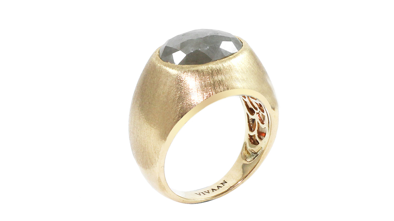 <a href=" https://www.vivaan.us/" target="_blank">Vivaan </a> Starry Night raw diamond ring in 18-karat gold with diamonds ($6,380)