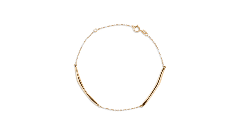 A chain bracelet in 14-karat yellow gold vermeil ($250). Halston’s muses included actress Liza Minelli, model Pat Cleveland and Tiffany & Co. jewelry designer Elsa Peretti.