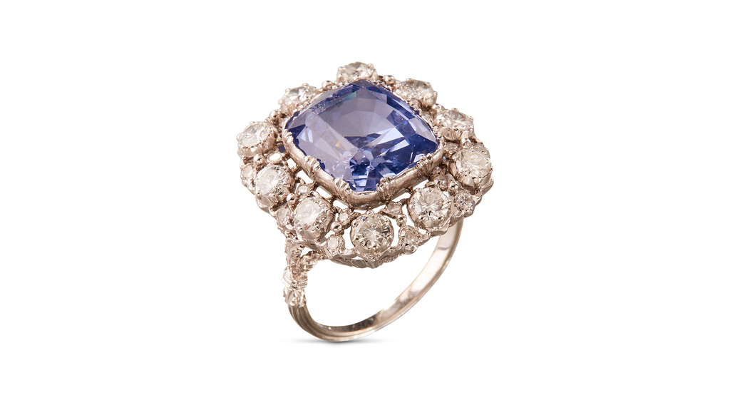 The “Profondo Blu” cocktail ring, circa the 1950s The “Profondo Blu” cocktail ring, circa the 1950s