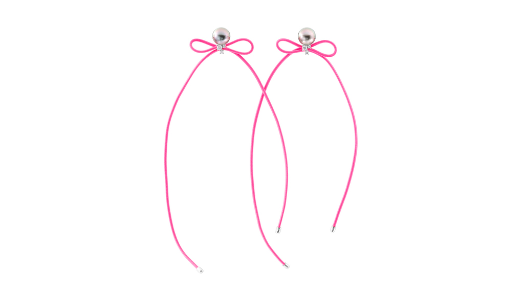 The Tahitian Pearl Drawstring earrings by Chaulri The Tahitian Pearl Drawstring earrings by Chaulri