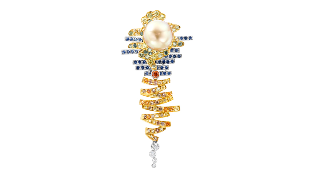 The “Sunrise Revisited, Tribute to Monet” pin/pendant by S. D. Cusson LLC The “Sunrise Revisited, Tribute to Monet” pin/pendant by S. D. Cusson LLC