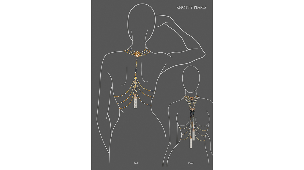 The “Knotty Pearls” body accessory by Shakshi Poddar for C Krishniah Chetty Group of Jewellers of India The “Knotty Pearls” body accessory by Shakshi Poddar for C Krishniah Chetty Group of Jewellers of India