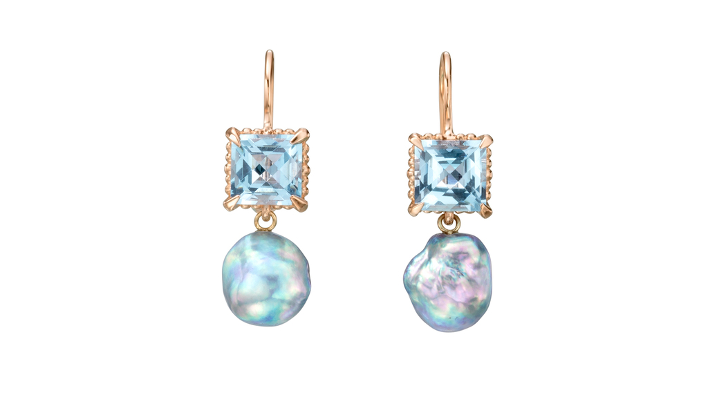 The “Thermal Blue Byzance” earrings by Katerina Wheeler of Katerina Evanthia The “Thermal Blue Byzance” earrings by Katerina Wheeler of Katerina Evanthia