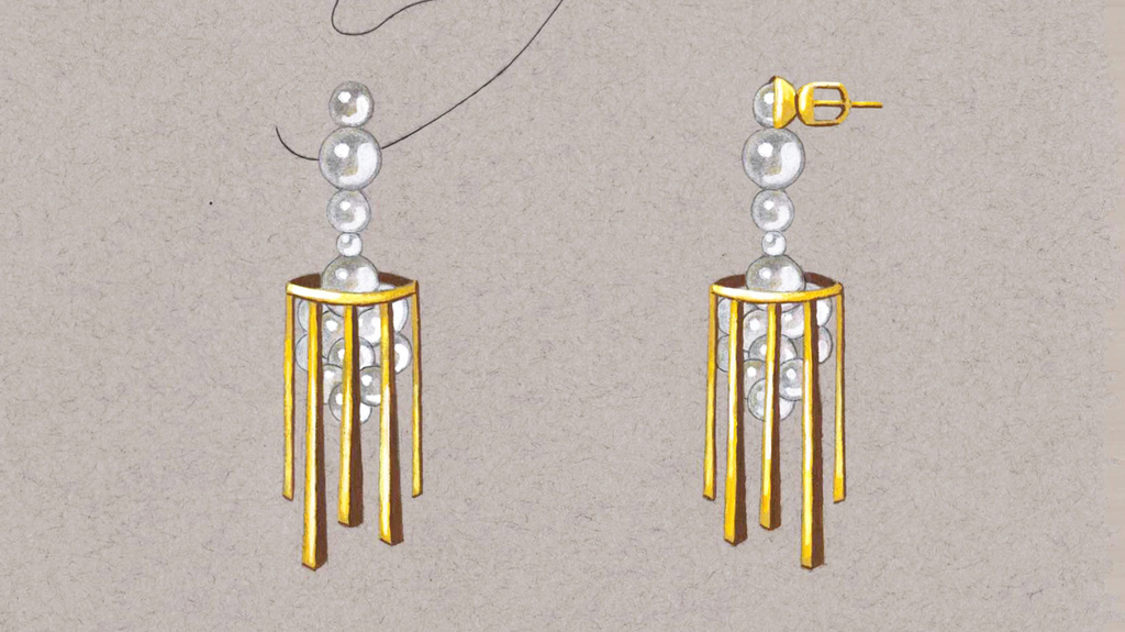 The “Voguedelier” earrings by Victor Rouesné The “Voguedelier” earrings by Victor Rouesné