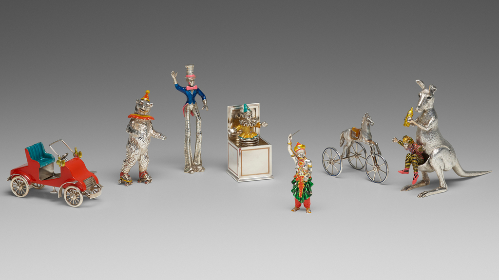 These colorful characters make up one of several sets of figurines that hit the auction block.