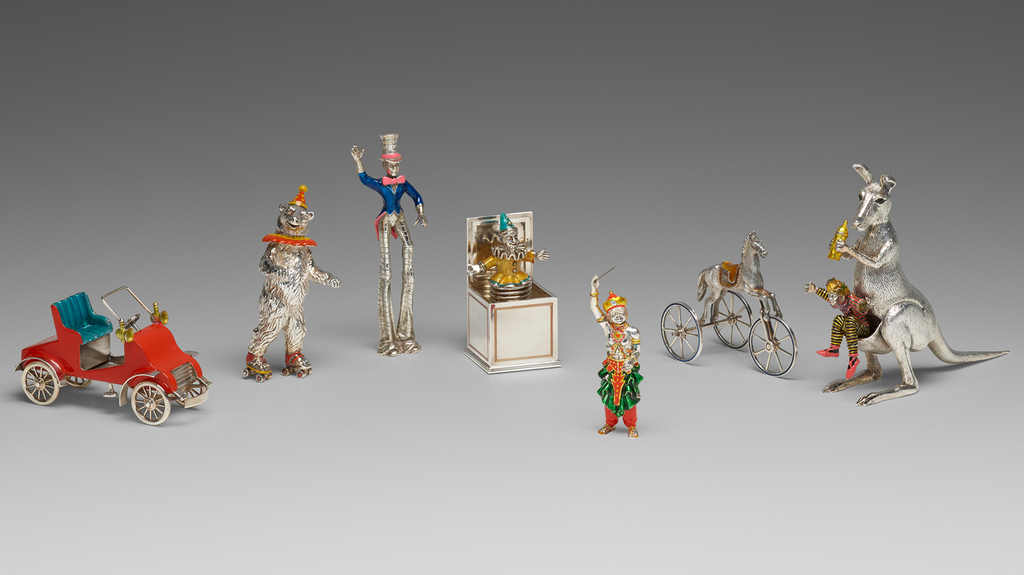 These colorful characters make up one of several sets of figurines that hit the auction block. These colorful characters make up one of several sets of figurines that hit the auction block.
