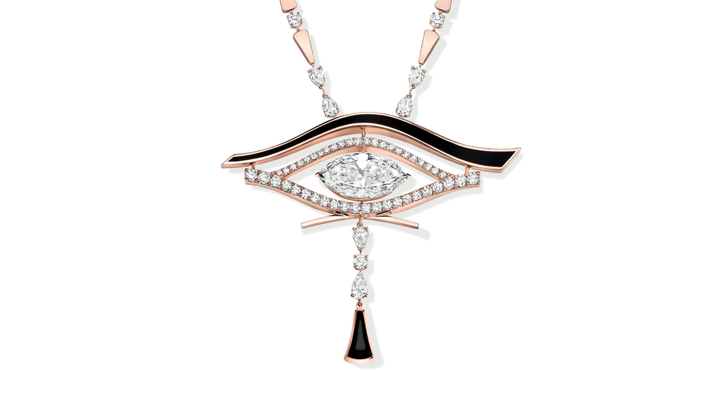 The Oudjat necklace, part of a set also comprising a ring and bracelet (Image courtesy of Messika) The Oudjat necklace, part of a set also comprising a ring and bracelet (Image courtesy of Messika)