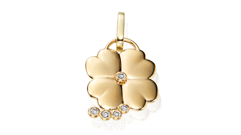 Gumuchian 18-karat yellow gold and diamond four-leaf clover charm ($3,000)