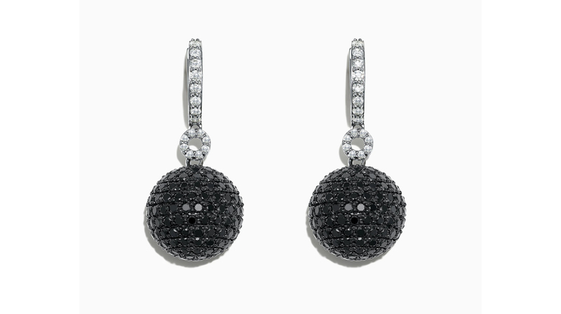 <a href="https://www.effyjewelry.com/" target="_blank"> Effy Jewelry</a> black and white diamond earrings set in 14-karat white gold ($9,097)