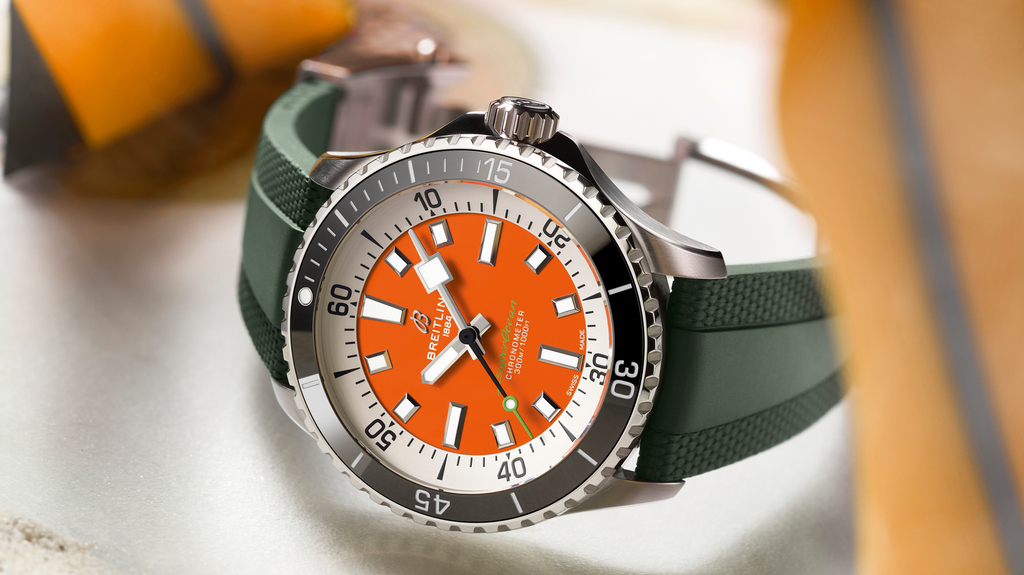 Professional surfer Kelly Slater co-designed this limited-edition timepiece from the new SuperOcean collection. Professional surfer Kelly Slater co-designed this limited-edition timepiece from the new SuperOcean collection.
