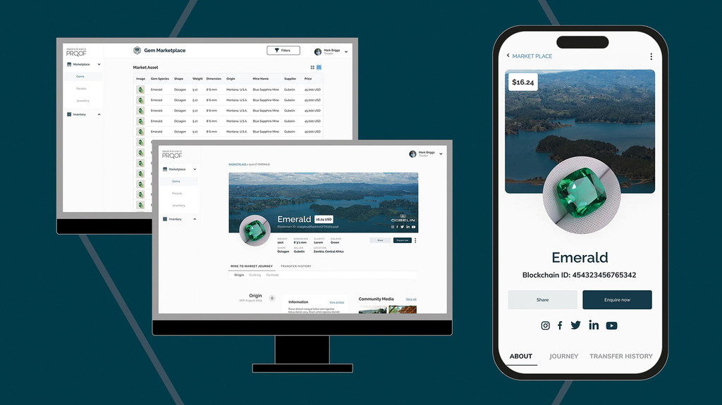 Provenance Proof Blockchain users will be able to upload a select number of gemstones to the marketplace for free. After that, additional features will be available through a subscription fee, Gübelin said. Provenance Proof Blockchain users will be able to upload a select number of gemstones to the marketplace for free. After that, additional features will be available through a subscription fee, Gübelin said.