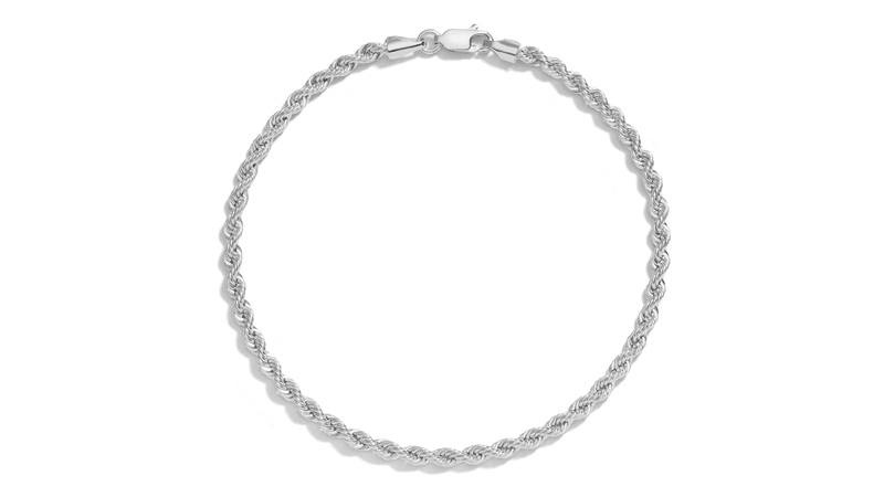 The “Milo” rope chain bracelet in 14-karat white gold ($495)
