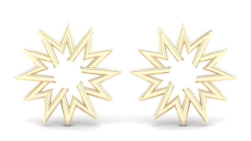 The “Wiggity Whack” Studs in 10k Yellow Gold ($290)